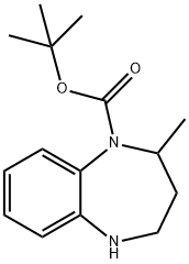 tert-butyl 2-methyl-2,3,4,5-tetrahydro-1H-1,5-benzodiazepine-1-carboxylate Struktur