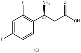 (3S)-3-amino-3-(2,4-difluorophenyl)propanoic acid hydrochloride Struktur