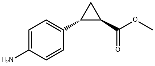 Cyclopropanecarboxylic acid, 2-(4-aminophenyl)-, methyl ester, (1R,2R)- Struktur