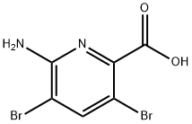 2-Pyridinecarboxylic acid, 6-amino-3,5-dibromo- Struktur