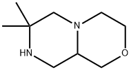 Pyrazino[2,1-c][1,4]oxazine, octahydro-7,7-dimethyl- Struktur