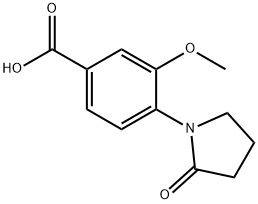 3-Methoxy-4-(2-oxopyrrolidin-1-yl)benzoic acid Struktur