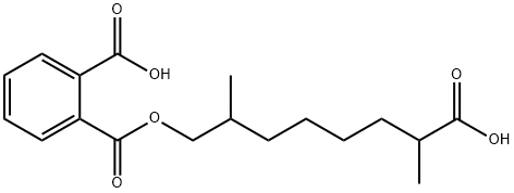 1,2-Benzenedicarboxylic acid, 1-(7-carboxy-2-methyloctyl) ester Struktur