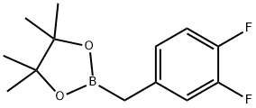 2-(3,4-Difluorobenzyl)-4,4,5,5-
tetramethyl-1,3,2-dioxaborolane Struktur