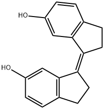 1H-Inden-5-ol, 3-(2,3-dihydro-6-hydroxy-1H-inden-1-ylidene)-2,3-dihydro-, (3Z)- Struktur