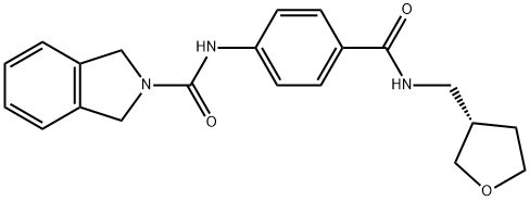 2H-Isoindole-2-carboxamide, 1,3-dihydro-N-[4-[[[[(3S)-tetrahydro-3-furanyl]methyl]amino]carbonyl]phenyl]- Struktur