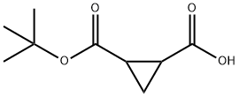 1,2-Cyclopropanedicarboxylic acid, 1-(1,1-dimethylethyl) ester Struktur