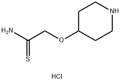 Ethanethioamide, 2-(4-piperidinyloxy)-, hydrochloride (1:1) Struktur