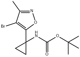 tert-butyl (1-(4-bromo-3-methylisoxazol-5-yl)cyclopropyl)carbamate Struktur