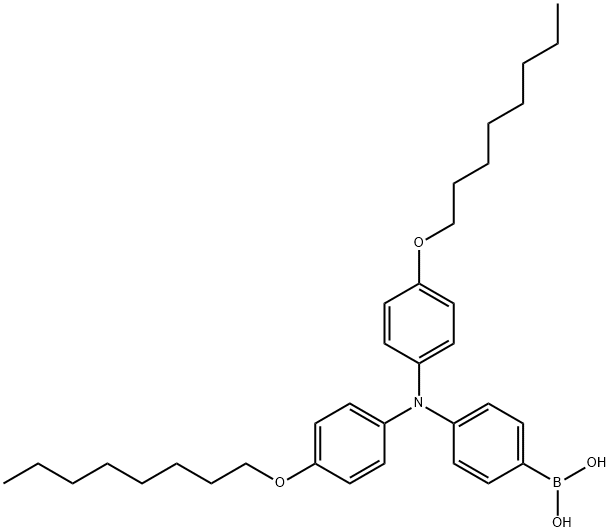 Boronic acid, B-?[4-?[bis[4-?(octyloxy)?phenyl]?amino]?phenyl]?- Struktur