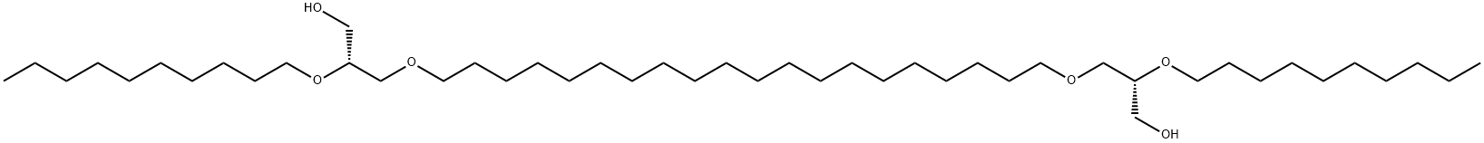 1-Propanol, 3,3'-[1,20-eicosanediylbis(oxy)]bis[2-(decyloxy)-, (R*,R*)- (9CI) Struktur