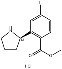 METHYL 2-((2R)PYRROLIDIN-2-YL)-4-FLUOROBENZOATE HCl Struktur