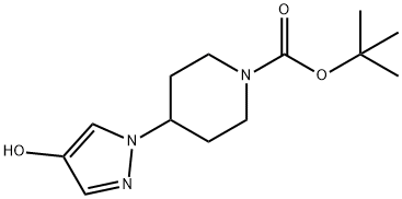 tert-butyl 4-(4-hydroxy-1H-pyrazol-1-yl)piperidine-1-carboxylate Struktur