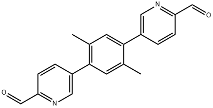 5,5'-(2,5-dimethyl-1,4-phenylene)dipicolinaldehyde Struktur