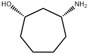 (1S,3R)-3-Amino-cycloheptanol Struktur