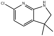 1H-Pyrrolo[2,3-b]pyridine, 6-chloro-2,3-dihydro-3,3-dimethyl- Struktur