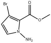 1H-Pyrrole-2-carboxylic acid, 1-amino-3-bromo-, methyl ester Struktur