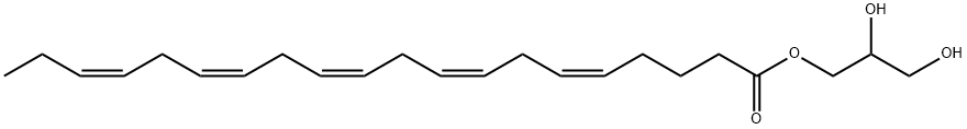 5,8,11,14,17-Eicosapentaenoic acid, 2,3-dihydroxypropyl ester, (5Z,8Z,11Z,14Z,17Z)- Struktur