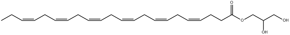 4,7,10,13,16,19-Docosahexaenoic acid, 2,3-dihydroxypropyl ester, (4Z,7Z,10Z,13Z,16Z,19Z)- Struktur