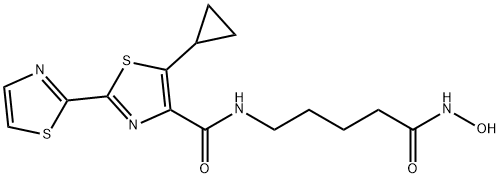 [2,2'-Bithiazole]-4-carboxamide, 5-cyclopropyl-N-[5-(hydroxyamino)-5-oxopentyl]- Struktur