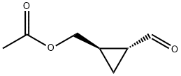 Cyclopropanecarboxaldehyde, 2-[(acetyloxy)methyl]-, (1R,2R)- Struktur