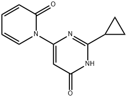 4-Hydroxy-2-cyclopropyl-6-(1H-pyridin-2-one)pyrimidine Struktur