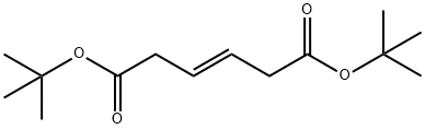 3-Hexenedioic acid, 1,6-bis(1,1-dimethylethyl) ester, (3E)- Struktur