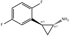 Cyclopropanamine, 2-(2,5-difluorophenyl)-, (1R,2S)-rel- Struktur