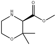 3-Morpholinecarboxylic acid, 2,2-dimethyl-, methyl ester, (3R)- Struktur