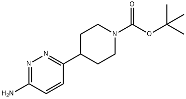 tert-butyl 4-(6-aminopyridazin-3-yl)piperidine-1-carboxylate Struktur