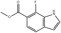 1H-Indole-6-carboxylic acid, 7-fluoro-, methyl ester Struktur