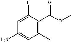 Benzoic acid, 4-amino-2-fluoro-6-methyl-, methyl ester Struktur