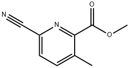 2-Pyridinecarboxylic acid, 6-cyano-3-methyl-, methyl ester Struktur