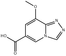 8-methoxy-[1,2,4]triazolo[4,3-a]pyridine-6-carboxylic acid Struktur