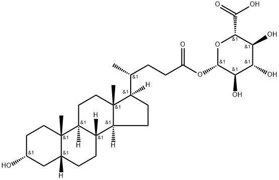 Lithocholic Acid 24-Ac-O-β-D-Glucuronide Struktur