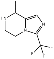 Imidazo[1,5-a]pyrazine, 5,6,7,8-tetrahydro-8-methyl-3-(trifluoromethyl)- Struktur