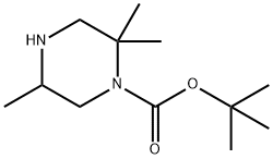 1-Piperazinecarboxylic acid, 2,2,5-trimethyl-, 1,1-dimethylethyl ester Struktur