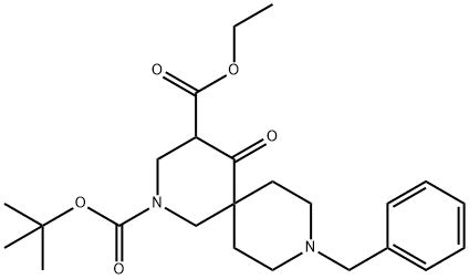 2-Tert-Butyl 4-Ethyl 9-Benzyl-5-Oxo-2,9-Diazaspiro[5.5]Undecane-2,4-Dicarboxylate(WX101519) Struktur