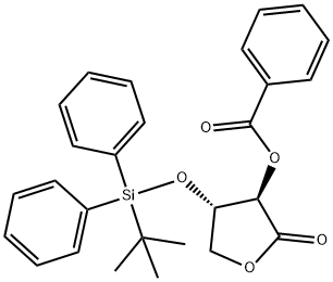 2-O-benzoyl-3-O-t-butyldiphenylsilyl-L-threonolactone Struktur