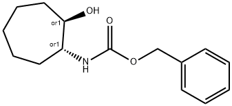 trans-(2-Hydroxy-cycloheptyl)-carbamic acid benzyl ester Struktur