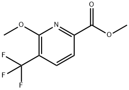 6-Methoxy-5-trifluoromethyl-pyridine-2-carboxylic acid methyl ester Struktur