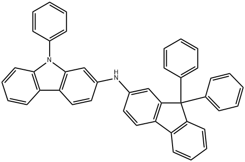 9H-Carbazol-2-amine, N-(9,9-diphenyl-9H-fluoren-2-yl)-9-phenyl- Struktur