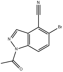 1H-Indazole-4-carbonitrile, 1-acetyl-5-bromo- Struktur