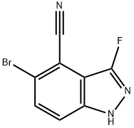 1H-Indazole-4-carbonitrile, 5-bromo-3-fluoro- Struktur