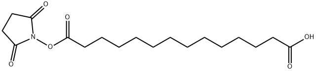 Tetradecanedioic acid, 1-(2,5-dioxo-1-pyrrolidinyl) ester Struktur