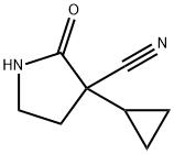 3-cyclopropyl-2-oxo-pyrrolidine-3-carbonitrile Struktur