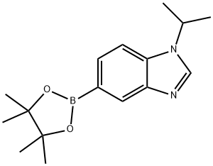 1H-Benzimidazole, 1-(1-methylethyl)-5-(4,4,5,5-tetramethyl-1,3,2-dioxaborolan-2-yl)- Struktur