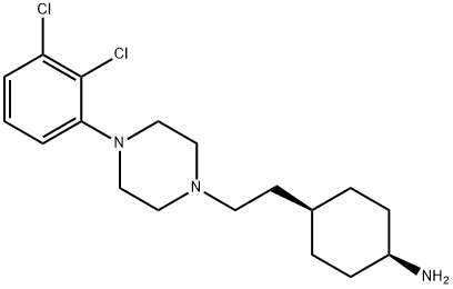 Cyclohexanamine, 4-[2-[4-(2,3-dichlorophenyl)-1-piperazinyl]ethyl]-, cis- Struktur