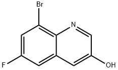 3-Quinolinol, 8-bromo-6-fluoro- Struktur