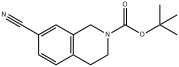 2(1H)-Isoquinolinecarboxylic acid, 7-cyano-3,4-dihydro-, 1,1-dimethylethyl ester Struktur